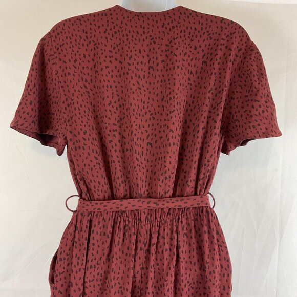Rails Jumpsuit S Jet Rust Spotted Print Dark Red-Purple Black Short Sleeve - Picture 9 of 13